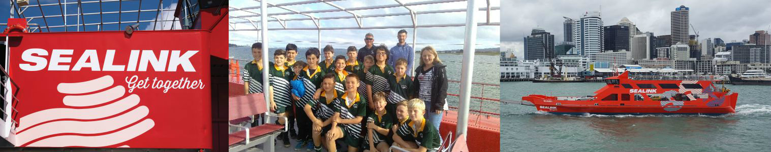 SeaLink ferry Seacat and Seaway with Waiheke Island Rugby Club